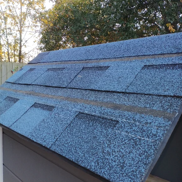 Custom dog house Gray color with white trim